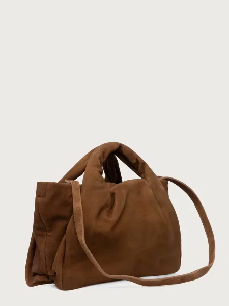 MUNTHE torebka tote zamszowa brązowa