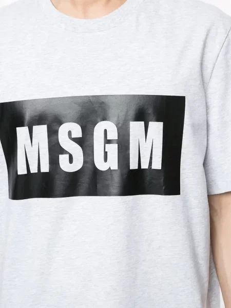 Tricou Msgm cu imagine gri