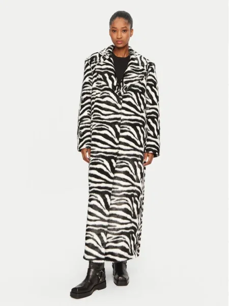 ROTATE Кожено палто черен