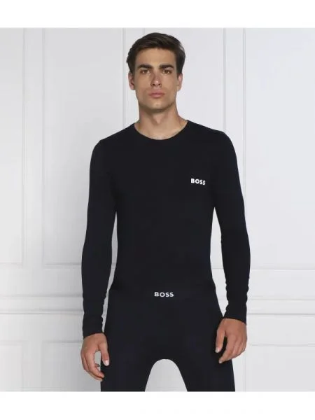 Tricou mânecă lungă Boss Black negru