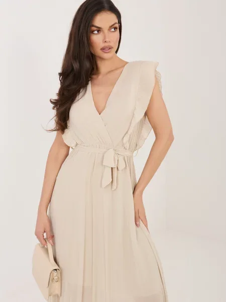 Fustă midi Rue Paris bej