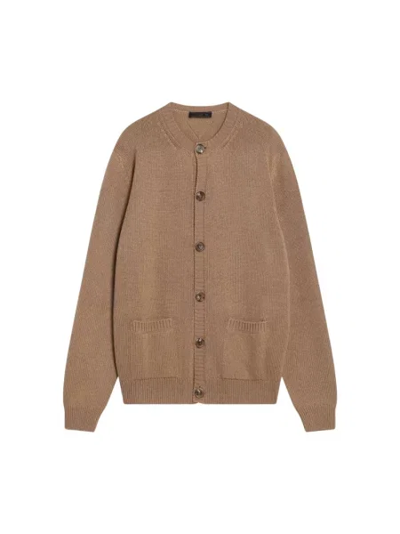 Kardigan Prada z kaszmiru brązowy