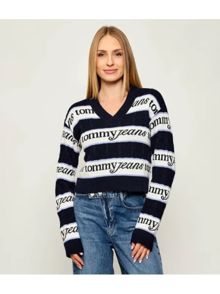 Tommy Jeans Pulover Bleumarin negru