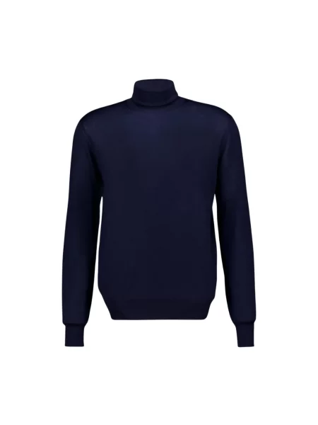 Sweter z golfem Saint Laurent wełniany niebieski