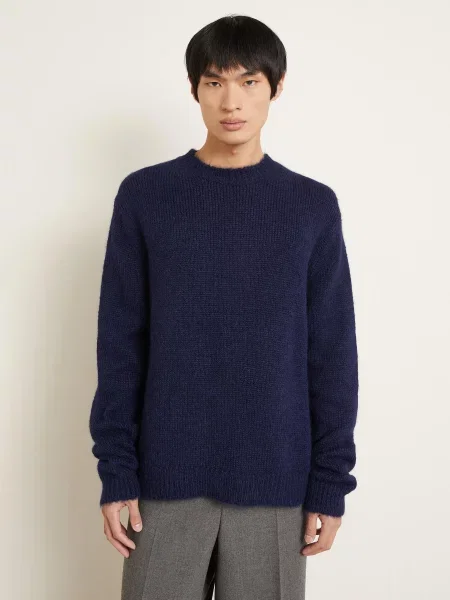 Jil Sander Svetr Z Alpaky tmavě modrá
