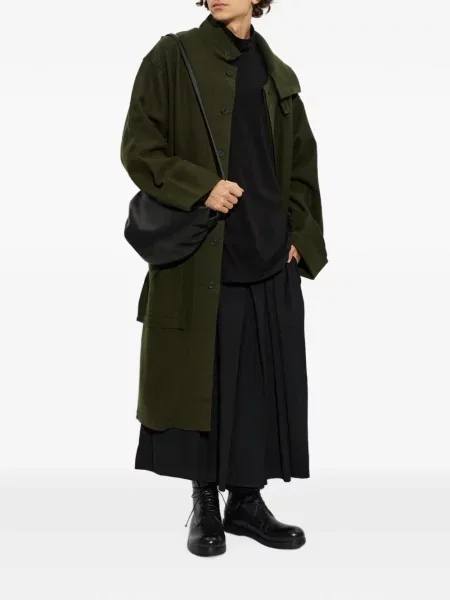 Μακρύς μπλούζα Yohji Yamamoto με όρθιο γιακά μαύρο