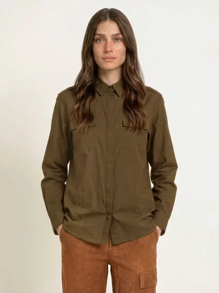 Ba&Sh Košilová Halenka Palani khaki