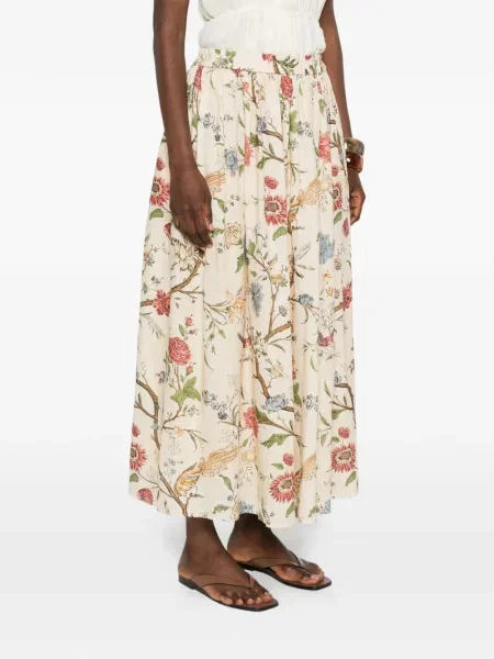Pantaloni Into The East cu model floral cu imagine
