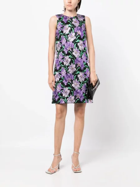 Gėlėta žakardinė mini suknelė Carolina Herrera a eilutė