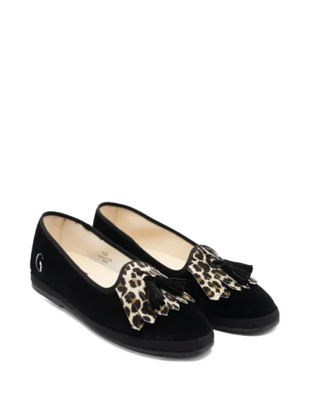 Pantofi loafer Gondolina cu franjuri negru