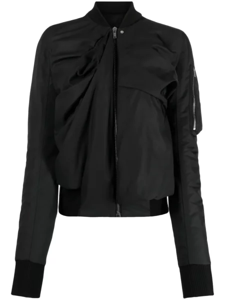 Kurtka bomber Rick Owens drapowany czarny