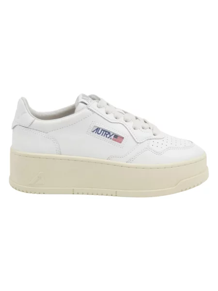Sneakersy Autry skórzane na platformie białe