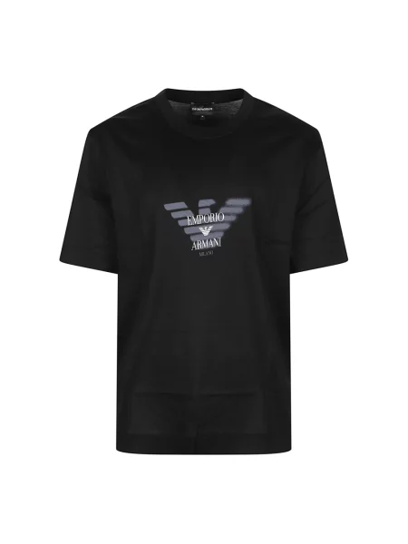 Koszulka Emporio Armani z nadrukiem czarna