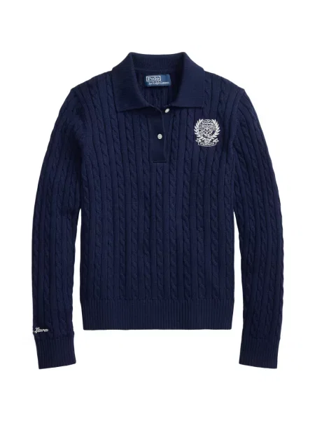 Велурени бягане с яка чорапи Polo Ralph Lauren синьо