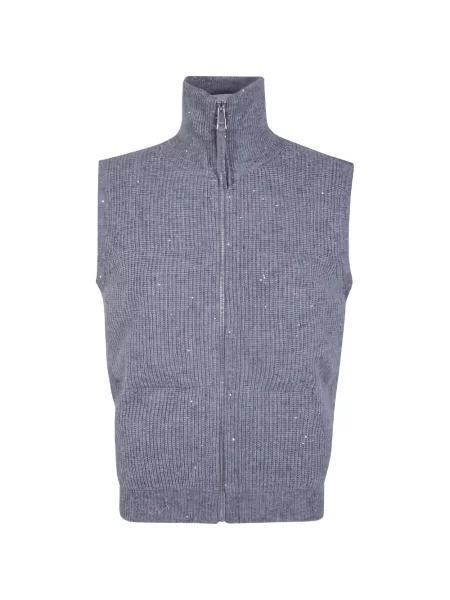 Pulover Seventy cu paiete gri