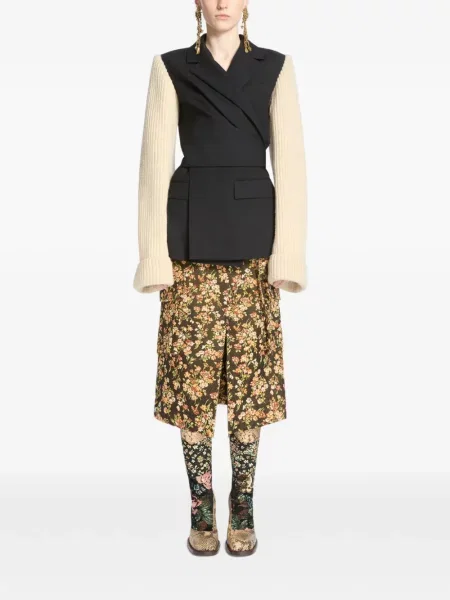 Sacou Dries Van Noten de lână negru