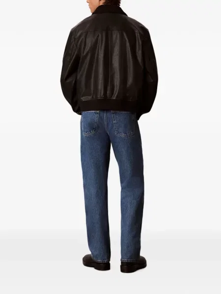 Blugi drepți Calvin Klein albastru