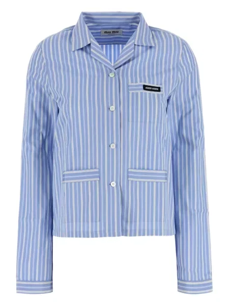 Cămașă Miu Miu cu dungi albastru