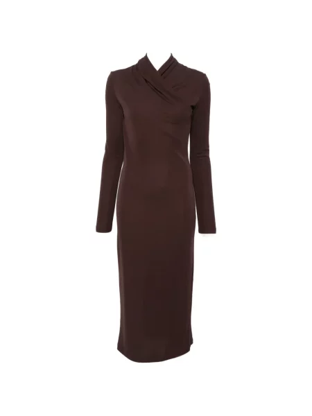 Μακρύς μίντι φόρεμα Max Mara καφέ