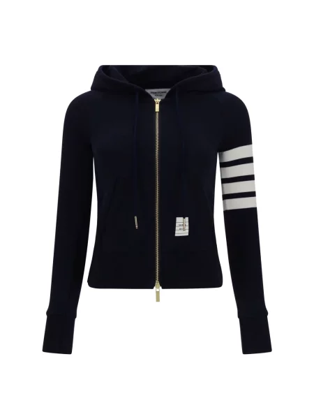 Bluza z kapturem Thom Browne z logo szara