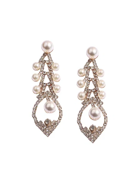 SOHI Uhani Ashiya zlata / transparentna bela