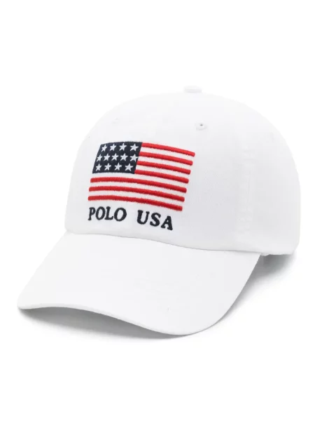 Haftowane lniane polo Polo Ralph Lauren żółte