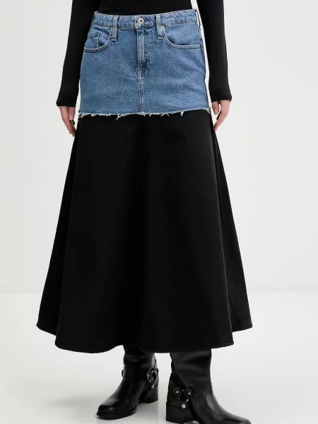 Karl Lagerfeld Jeans fustă negru