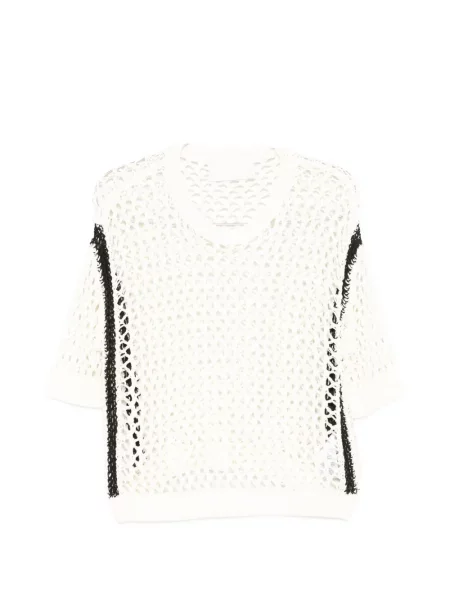 Koszulka Circus Hotel z koralikami biała