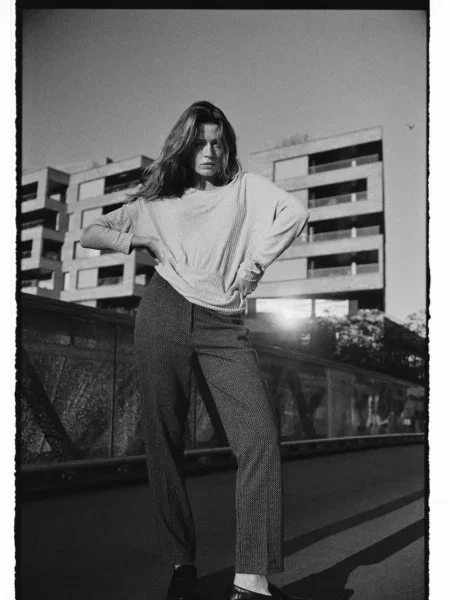 Tricou cu mânecă lungă Marisse cu mâneci lungi gri