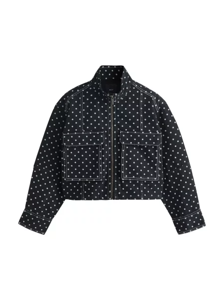 Next Geacă de primăvară-toamnă negru alb