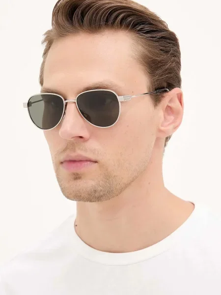 Слънчеви очила Saint Laurent мъжки SL сребристо