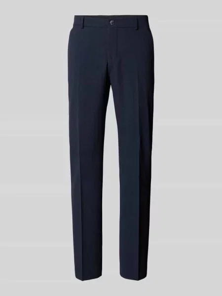 Spodnie do garnituru o kroju slim fit w kant model ‘JOSE’ Selected Homme granatowe