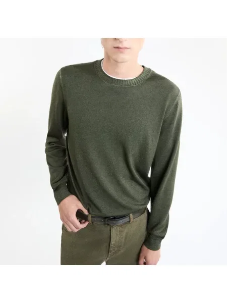 Sweter Fay wełniany zielony