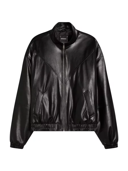 Bershka Prehodna jakna CAZADORA' črna