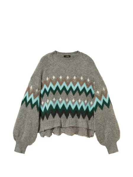 Pulover Twinset din jacard gri