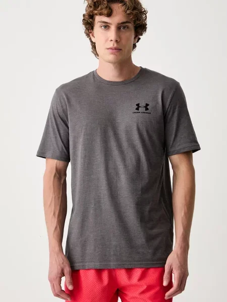Under Armour trening kratka majica z bombažem SPORTSTYLE LEFT CHEST siva