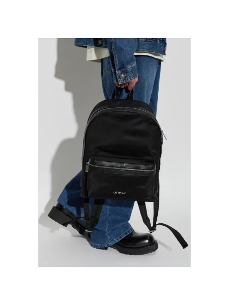 Torba Off-white skórzana z logo biała