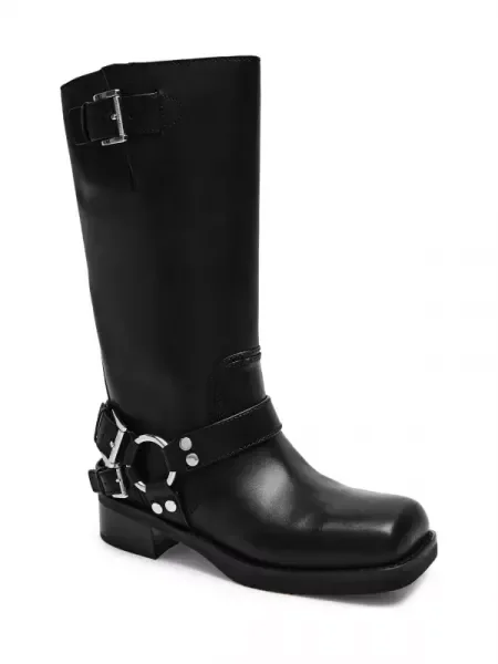 Michael Kors De piele cizme de echitație Crosby negru