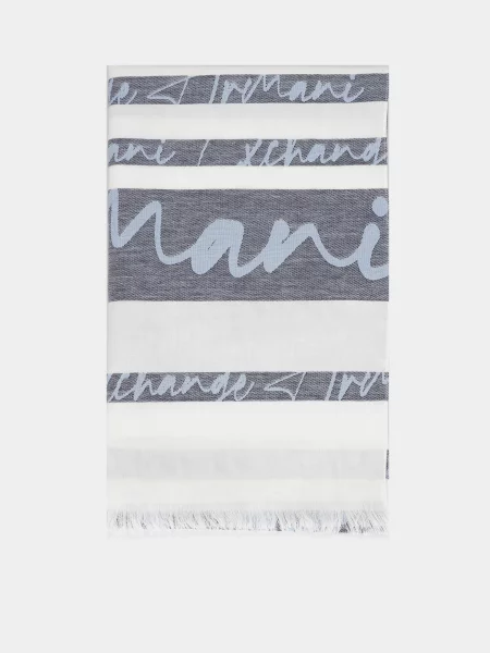 Armani Exchange Шарф Білий/синій білий