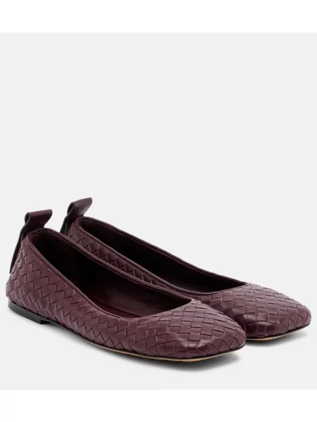 Balerini Bottega Veneta din piele