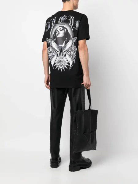 Tričko Philipp Plein s potiskem černé