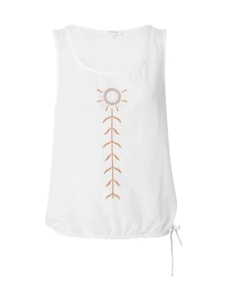 S.Oliver Top ecru / svetlo / oranžna modra