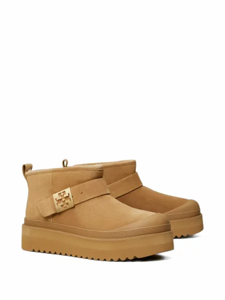 Botine Tory Burch cu platformă din piele de oaie