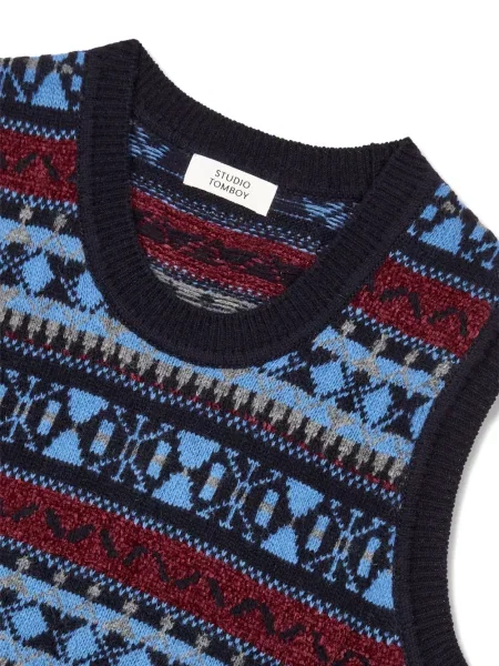 Vestă Studio Tomboy tricotate albastru