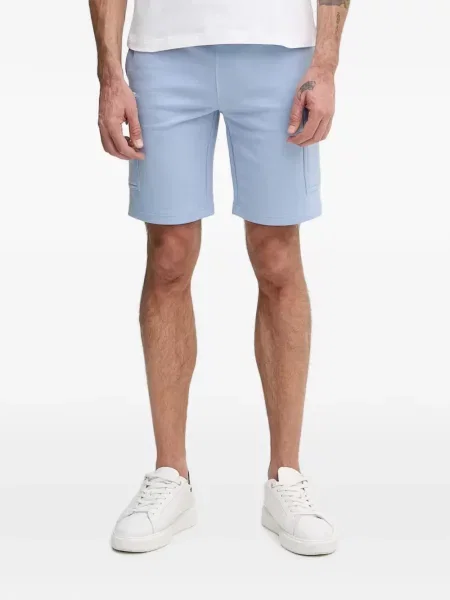 Pantaloni scurți cargo Lacoste cu autograf albastru