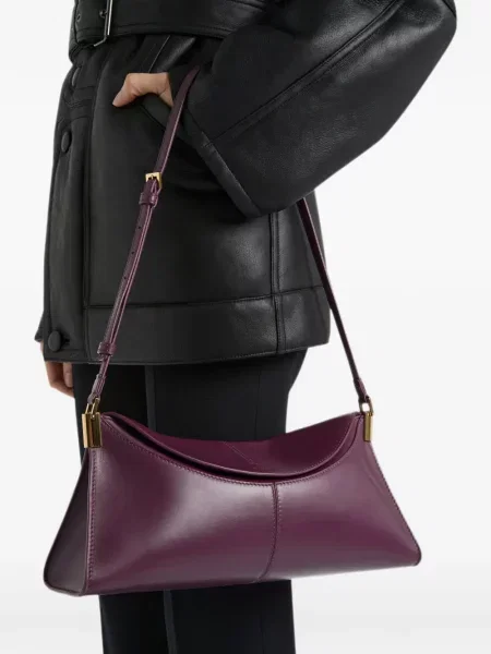 Geantă Balmain din piele violet
