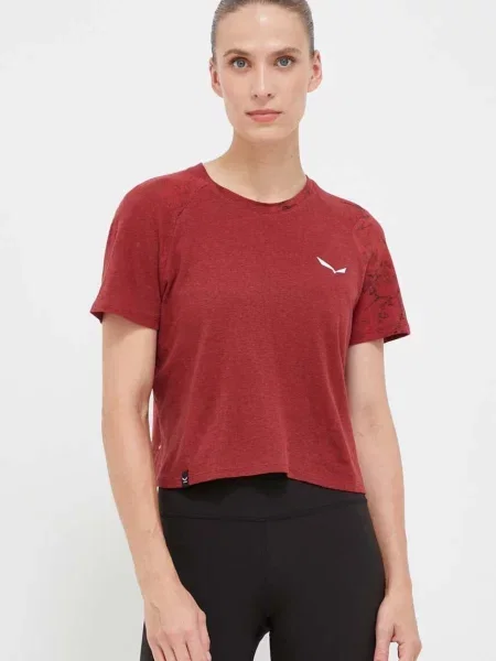 Salewa t-shirt sportowy Lavaredo Hemp bordowy