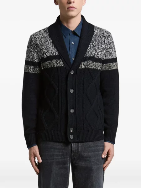 Gulerat cardigan Peserico tricotate albastru