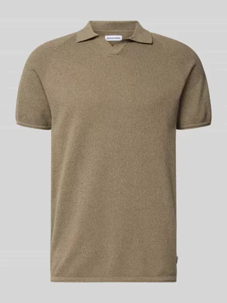 Koszulka polo o kroju regular fit z fakturowanym wzorem model HILL' Jack & Jones
