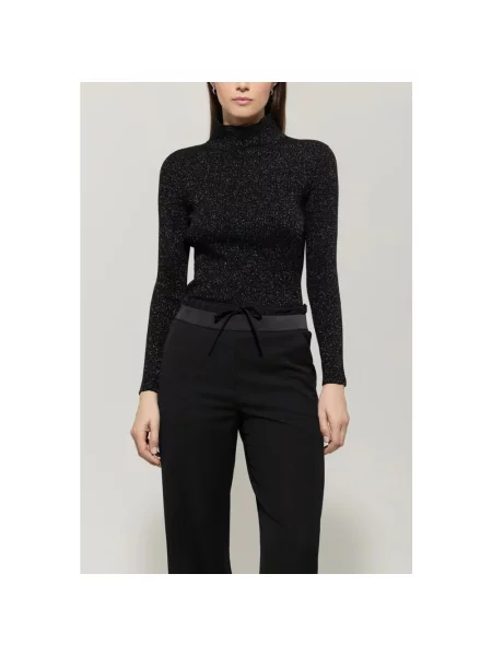 Dzianinowy sweter Luisa Cerano czarny